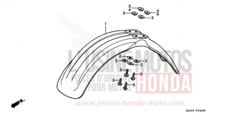 KOTFLUEGEL, VORNE CR125RJ de 1988
